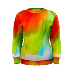 Red Yellow Green Blue Rainbow Color Mix Women s Sweatshirt