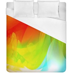 Red Yellow Green Blue Rainbow Color Mix Duvet Cover (california King Size)