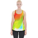 Red Yellow Green Blue Rainbow Color Mix Piece Up Tank Top View1