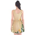 Rose Sunflower Star Floral Flower Frame Green Leaf Scoop Neck Skater Dress View2