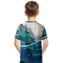 Sea Wave Waves Beach Water Blue Sky Kids  Sport Mesh Tee View2