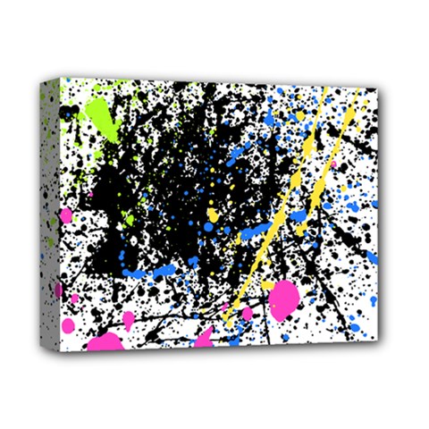 Spot Paint Pink Black Green Yellow Blue Sexy Deluxe Canvas 14  X 11  by Mariart