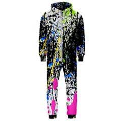 Spot Paint Pink Black Green Yellow Blue Sexy Hooded Jumpsuit (men)  by Mariart