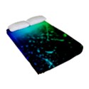 Space Galaxy Green Blue Black Spot Light Neon Rainbow Fitted Sheet (Full/ Double Size) View2