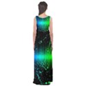 Space Galaxy Green Blue Black Spot Light Neon Rainbow Empire Waist Maxi Dress View2