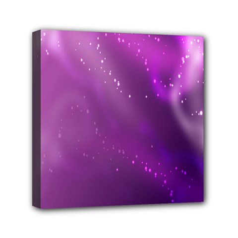 Space Star Planet Galaxy Purple Mini Canvas 6  X 6 