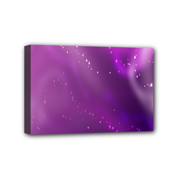 Space Star Planet Galaxy Purple Mini Canvas 6  x 4 