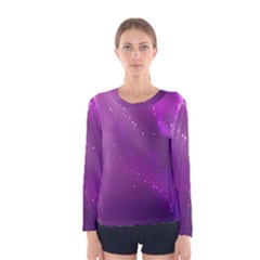 Space Star Planet Galaxy Purple Women s Long Sleeve Tee