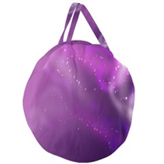 Space Star Planet Galaxy Purple Giant Round Zipper Tote