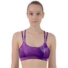 Space Star Planet Galaxy Purple Line Them Up Sports Bra by Mariart