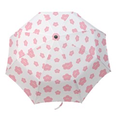 Star Pink Flower Polka Dots Folding Umbrellas