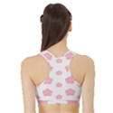 Star Pink Flower Polka Dots Sports Bra with Border View2