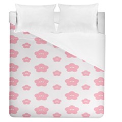 Star Pink Flower Polka Dots Duvet Cover (queen Size)