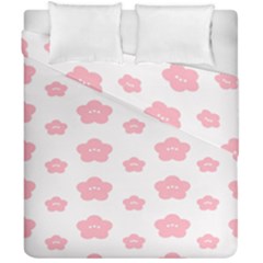 Star Pink Flower Polka Dots Duvet Cover Double Side (california King Size)