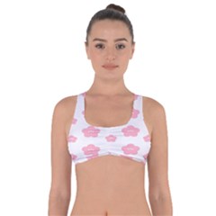 Star Pink Flower Polka Dots Got No Strings Sports Bra by Mariart