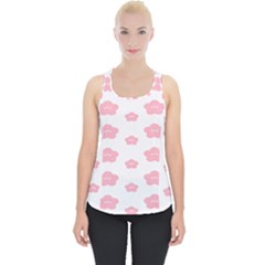 Star Pink Flower Polka Dots Piece Up Tank Top