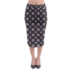 Sunflower Star Floral Purple Pink Midi Pencil Skirt by Mariart