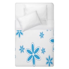 Star Flower Blue Duvet Cover (single Size)