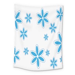 Star Flower Blue Medium Tapestry