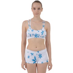 Star Flower Blue Women s Sports Set