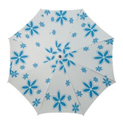 Star Flower Blue Golf Umbrellas