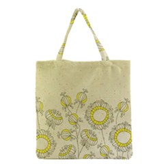 Sunflower Fly Flower Floral Grocery Tote Bag