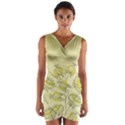 Sunflower Fly Flower Floral Wrap Front Bodycon Dress View1