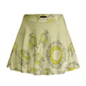 Sunflower Fly Flower Floral Mini Flare Skirt View1