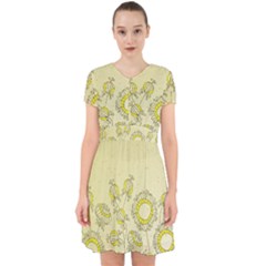 Sunflower Fly Flower Floral Adorable In Chiffon Dress