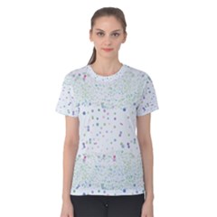 Spot Polka Dots Blue Pink Sexy Women s Cotton Tee