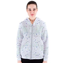 Spot Polka Dots Blue Pink Sexy Women s Zipper Hoodie by Mariart