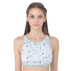 Spot Polka Dots Blue Pink Sexy Tank Bikini Top