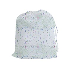 Spot Polka Dots Blue Pink Sexy Drawstring Pouches (extra Large)