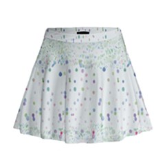 Spot Polka Dots Blue Pink Sexy Mini Flare Skirt by Mariart