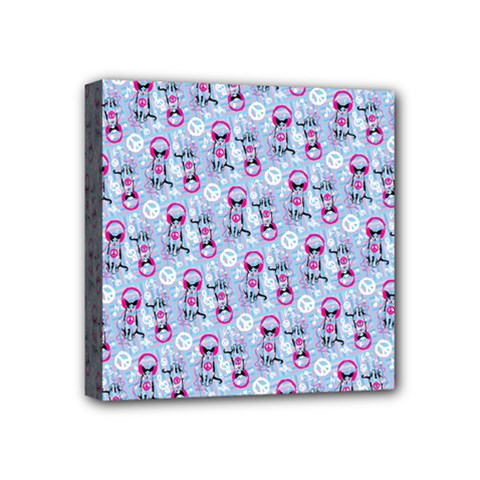 Pattern Kitty Headphones  Mini Canvas 4  X 4  by iCreate