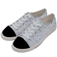 Spot Polka Dots Blue Pink Sexy Women s Low Top Canvas Sneakers by Mariart