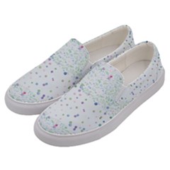 Spot Polka Dots Blue Pink Sexy Men s Canvas Slip Ons