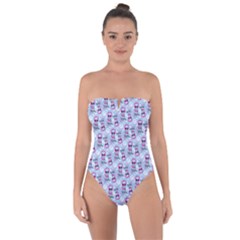 Pattern Kitty Headphones  Tie Back One Piece Swimsuit by iCreate