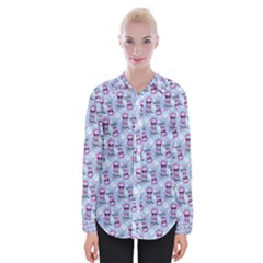 Pattern Kitty Headphones  Womens Long Sleeve Shirt