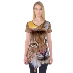 Tiger Beetle Lion Tiger Animals Short Sleeve Tunic 