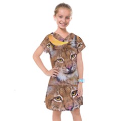 Tiger Beetle Lion Tiger Animals Kids  Drop Waist Dress