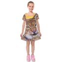 Tiger Beetle Lion Tiger Animals Kids  Short Sleeve Velvet Dress View1