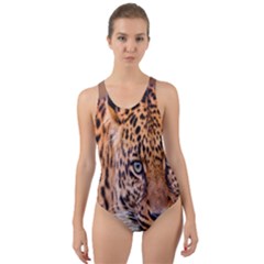 Tiger Beetle Lion Tiger Animals Leopard Cut-out Back One Piece Swimsuit by Mariart