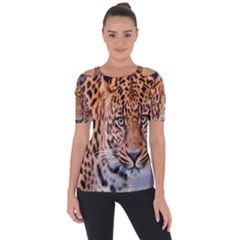 Tiger Beetle Lion Tiger Animals Leopard Short Sleeve Top by Mariart