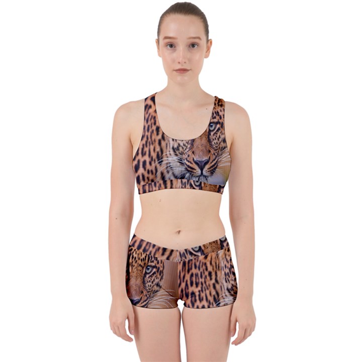 Tiger Beetle Lion Tiger Animals Leopard Work It Out Sports Bra Set