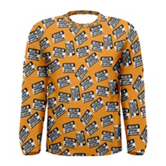 Pattern Halloween Wearing Costume Icreate Men s Long Sleeve Tee by iCreate