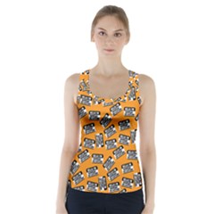 Pattern Halloween Wearing Costume Icreate Racer Back Sports Top by iCreate