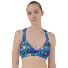 Flower Blue Floral Sunflower Star Polka Dots Sexy Sweetheart Sports Bra