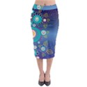 Flower Blue Floral Sunflower Star Polka Dots Sexy Midi Pencil Skirt View1