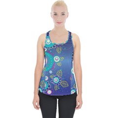 Flower Blue Floral Sunflower Star Polka Dots Sexy Piece Up Tank Top by Mariart